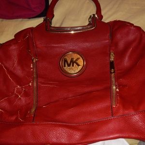 Maroon Michael Kores hand bag